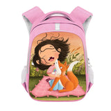 Cartoon Girl with Books School Bag 13 Inch Kids Backpack