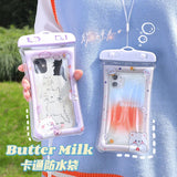 Cartoon Phone Waterproof Bag Touch Screen Protective Cover for Drifting Swimming