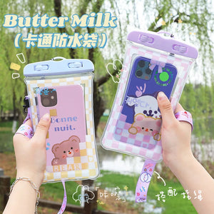 Cartoon Phone Waterproof Bag Touch Screen Protective Cover for Drifting Swimming