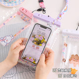 Cartoon Phone Waterproof Bag Touch Screen Protective Cover for Drifting Swimming