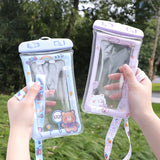 Cartoon Phone Waterproof Bag Touch Screen Protective Cover for Drifting Swimming