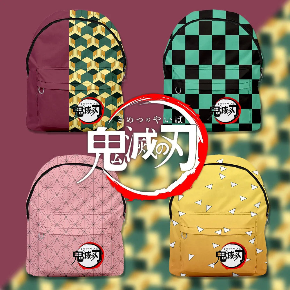Kimetsu No Yaiba Demon Slayer 3D Print Backpack Waterproof for Students