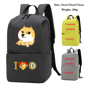 Cartoon Doges Backpack Kids Bag Laptop Bag Women Leisure Bag Knapsack