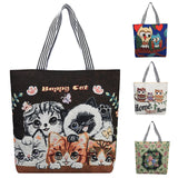 Cartoon Embroidered Print Canvas Bag Shoulder Straps for Men and Women