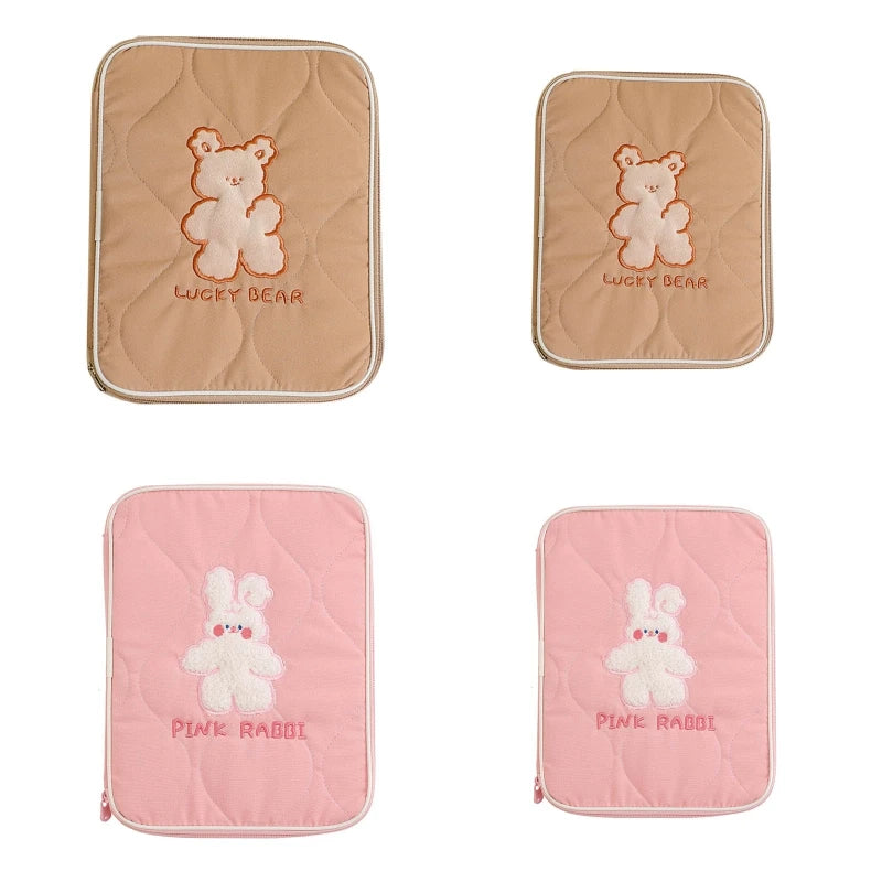 Cartoon Embroidery Pouch for 13in 11in 10.5in 10.2in Tablet