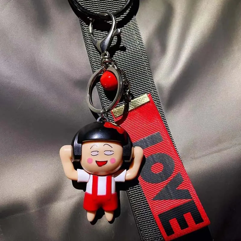 Cartoon Face Changing Girl Key Chain Bag Pendant Maruko-chan Emoticons