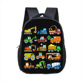 Cartoon Firetruck Excavator Tractor Backpack for Kids