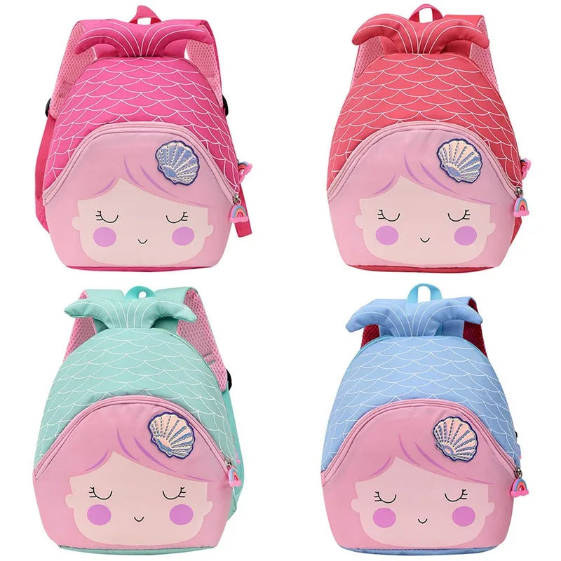 Cartoon Fish School Bag Student Girls Lovely Backpack Mochila Kindergarten 3D Bo
