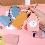 Cartoon Fruits Rainbow Pattern PU Leather Key Wallets