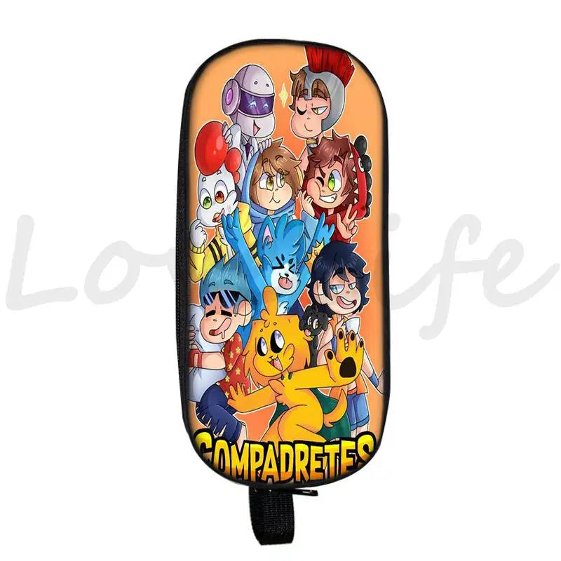 Cartoon Game Cosmetic Case Kids Pencil Box Large Capacity Stationery Bag