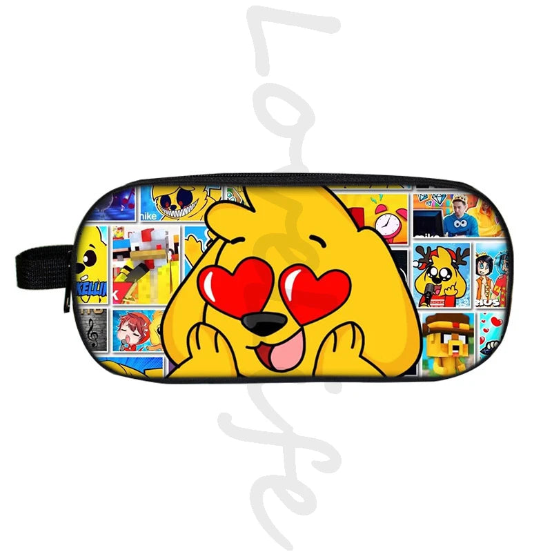 Cartoon Game Cosmetic Case Kids Pencil Box Large Capacity Stationery Bag