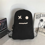 Cartoon Ghost School Bag Waterproof Nylon Backpack Male Female Bag
