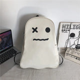 Cartoon Ghost School Bag Waterproof Nylon Backpack Male Female Bag