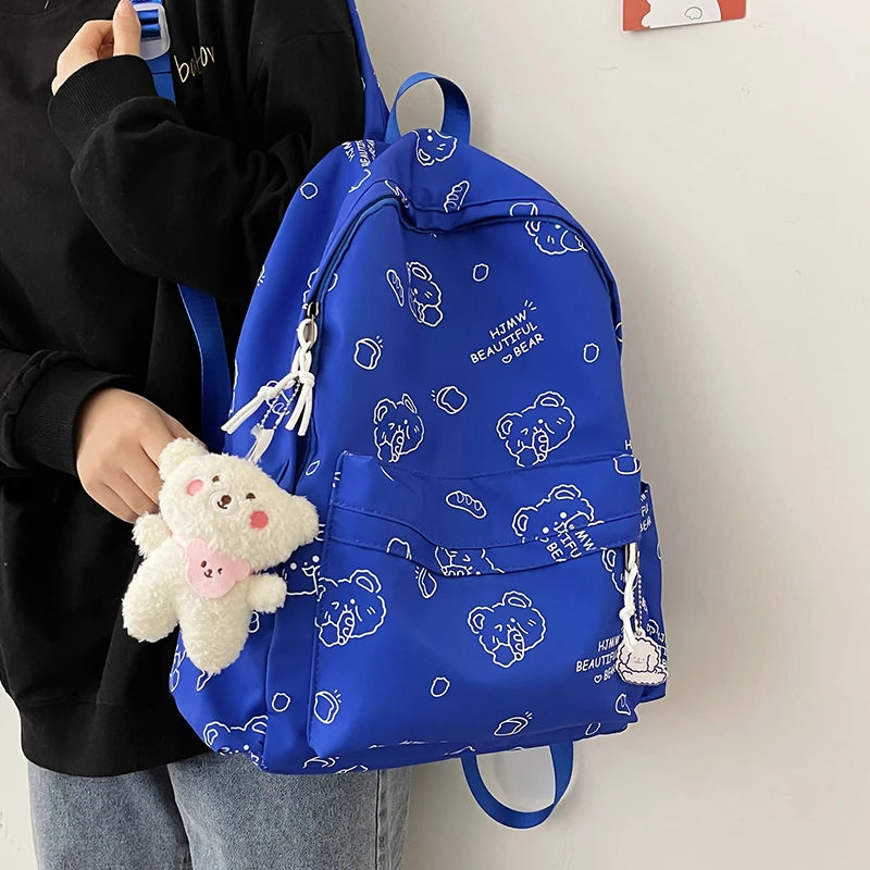 Girl Backpack Waterproof Nylon Japanese Style Travel Laptop Bag