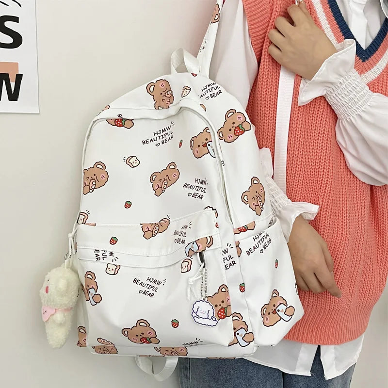 Girl Backpack Waterproof Nylon Japanese Style Travel Laptop Bag