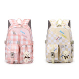 Cartoon Girl Primary School Backpack Rabbit Bear Bookbag Anti-Theft