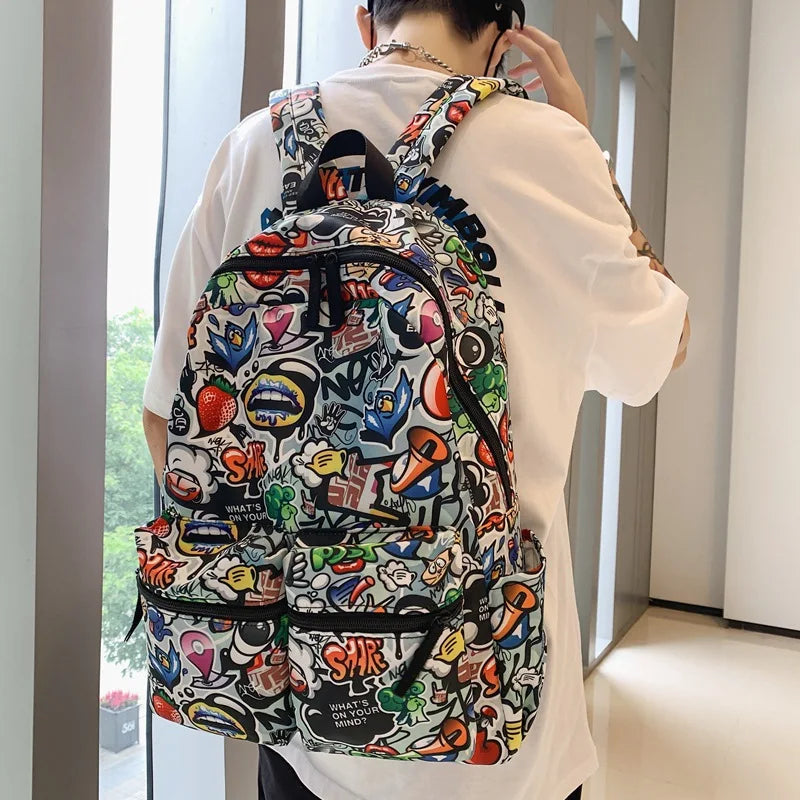 Cartoon Girl School Backpack Large Capacity Waterproof Bookbag