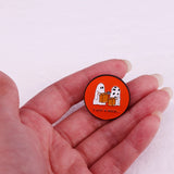 Cartoon Halloween Rock Enamel Pin Candy Bag Brooch