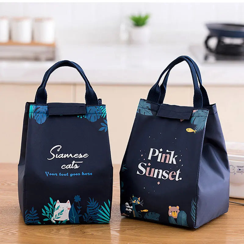 Cartoon Insulated Cooler Lunch Bag Tote for Food Picnic Kids Women Travel