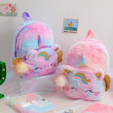 Cartoon Kids Mini Backpack Purse Plush School Bags for Girls