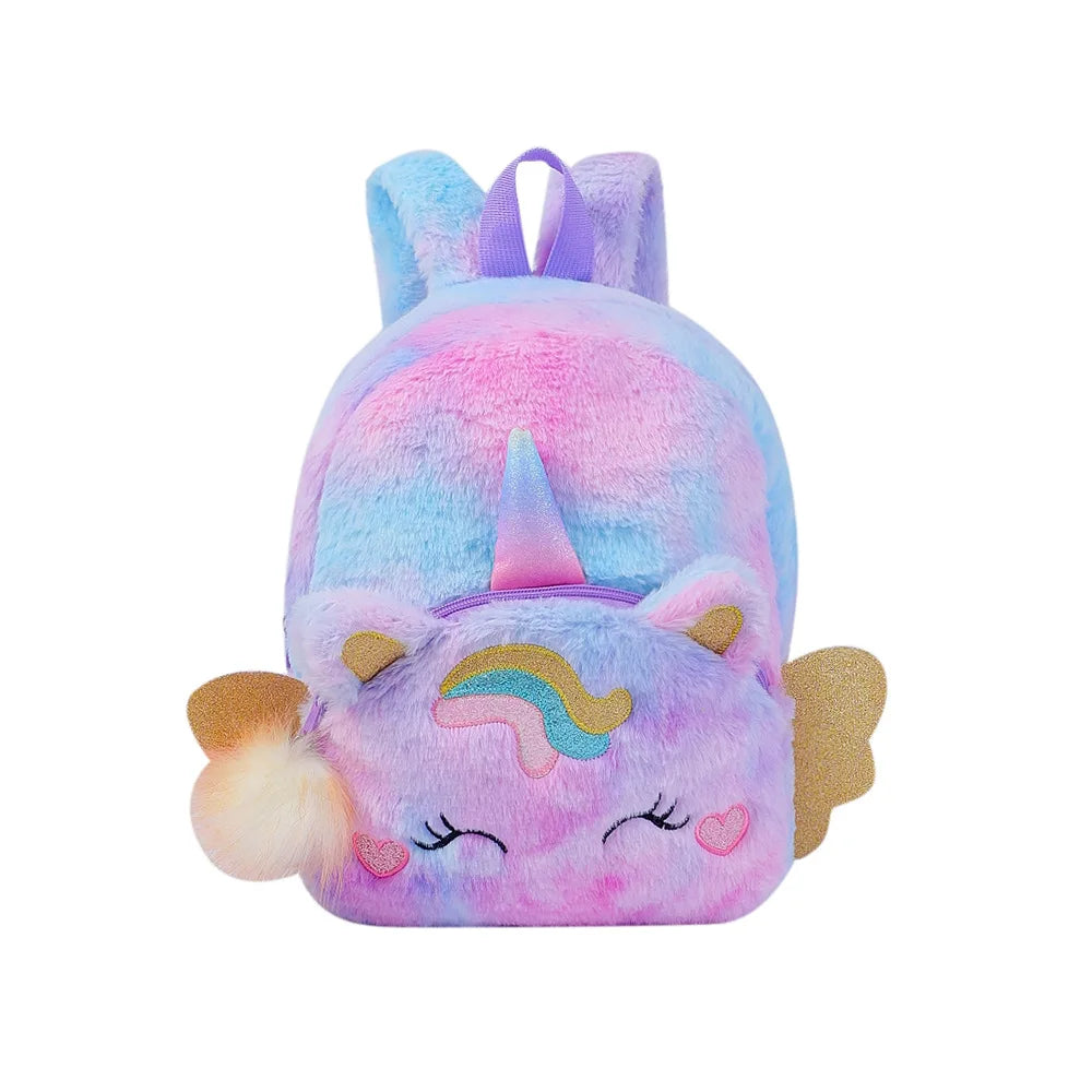 Cartoon Kids Mini Backpack Purse Plush School Bags for Girls