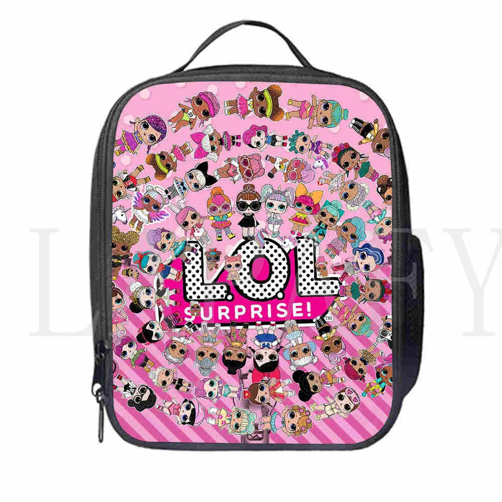 Cartoon LOL Doll Insulated Lunch Bag for Women Kids