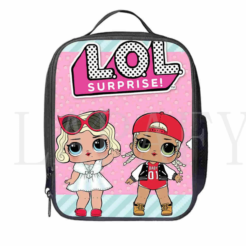 Cartoon LOL Doll Insulated Lunch Bag for Women Kids