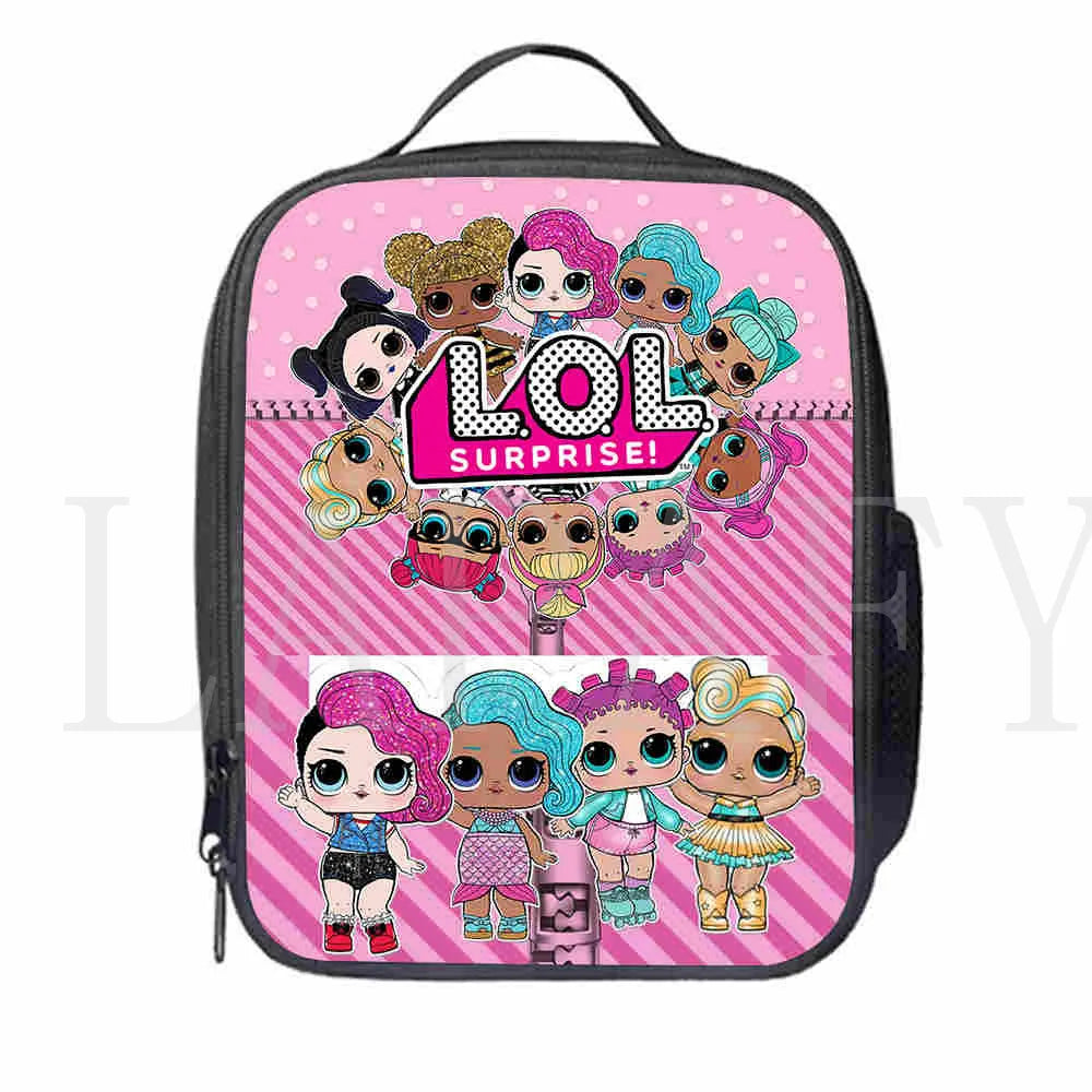 Cartoon LOL Doll Insulated Lunch Bag for Women Kids