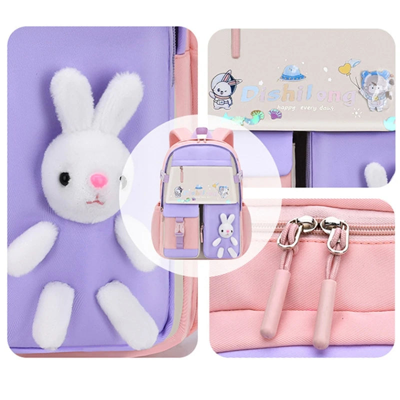 Nylon Anti-theft Backpack for Girls Student