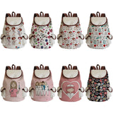 Cartoon Nurse Print Women's Backpack Large Capacity Portable Travel Outdoor Pack