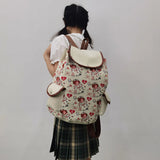 Cartoon Nurse Printed Backpack Girls School Bag For Teenager