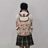 Cartoon Nurse Printed Backpack Girls School Bag For Teenager