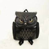 Cartoon Owl Flap PU Backpack Shoulder Small Backpack Multi-Function