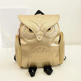 Cartoon Owl Flap PU Backpack Shoulder Small Backpack Multi-Function