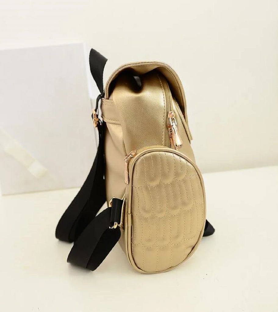 Cartoon Owl Flap PU Backpack Shoulder Small Backpack Multi-Function