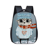 Cartoon Owl School Book Bags for Little Kids Baby Girls Backpacks