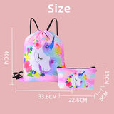 Unicorn Drawstring Storage Bag Travel Backpack