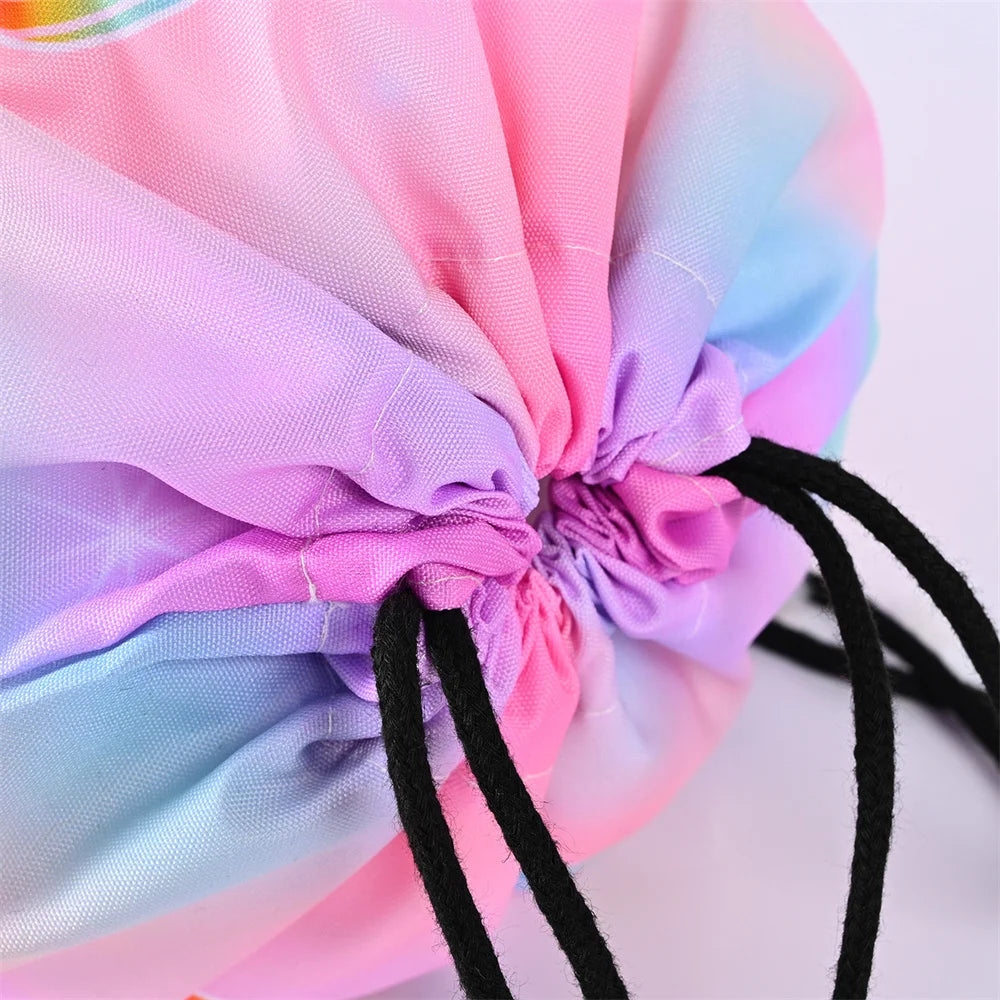 Unicorn Drawstring Storage Bag Travel Backpack