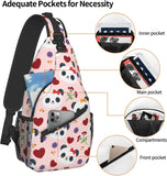 Cartoon Panda Pattern Sling Bag for Travel Hiking