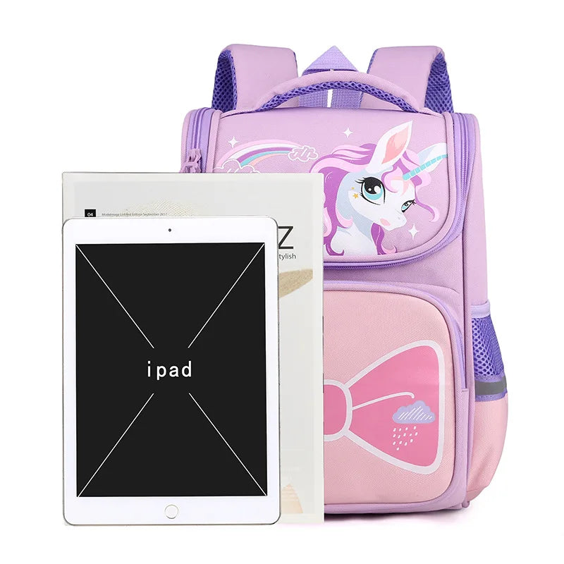 Cartoon Pink Girls School Bags Primary School Bag for Kids Backpack