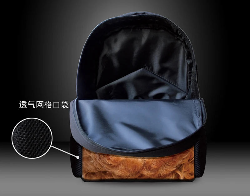 Cartoon Planet Galaxy Print 12Inch School Bag for Kids