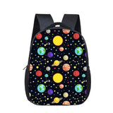 Cartoon Planet Galaxy Print 12Inch School Bag for Kids