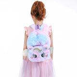 Cartoon Plush Backpack Pony Backpack Kids School Bag Kindergarten