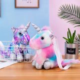 Cartoon Plush Toy Backpack Girls' Mobile Phone Wallet Plush Bag