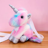 Cartoon Plush Toy Backpack Girls' Mobile Phone Wallet Plush Bag