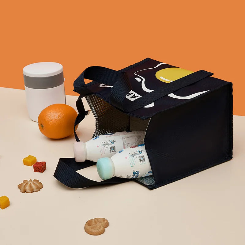 Cartoon Thermal Lunch Bags for Women Portable Insulated Cooler Bento Bag