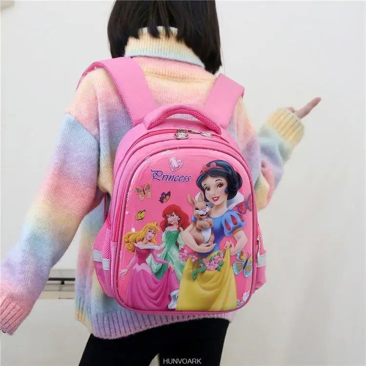 Princess School Backpack for Girls Pink Orthopedic Mochila Escolar