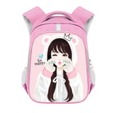 Cartoon Princess Girl Backpack School Bags for Teenage Girls Kid Bookbag Pink