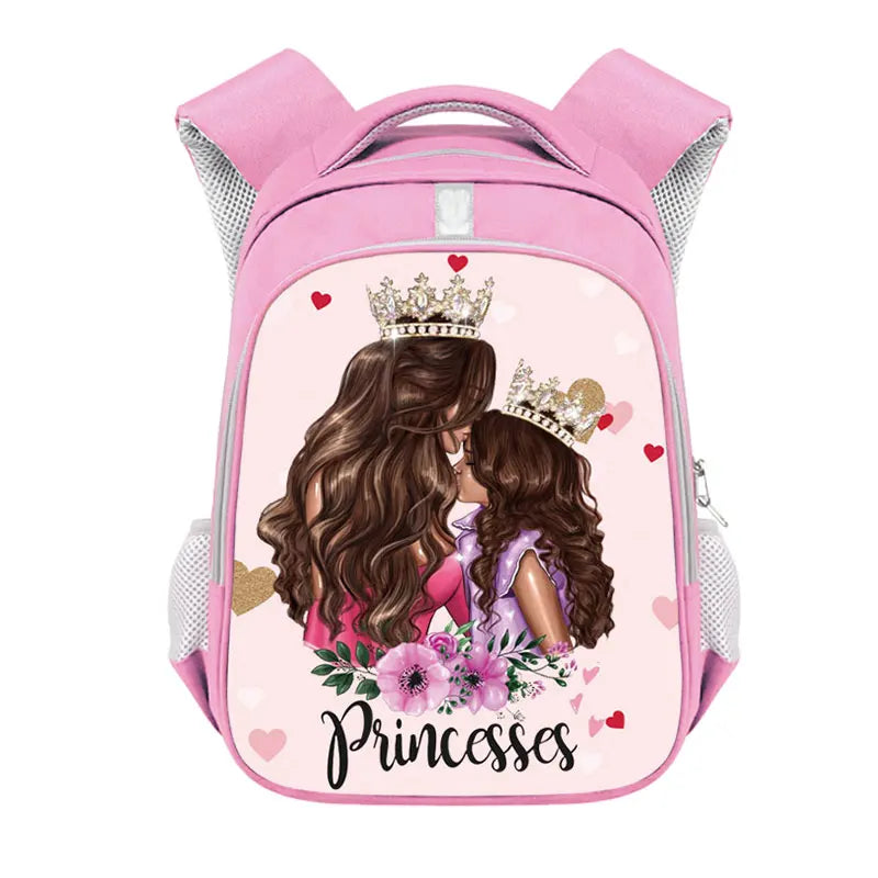 Cartoon Princess Girl Backpack School Bags for Teenage Girls Kid Bookbag Pink
