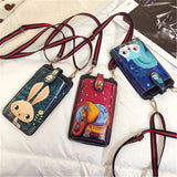 Cartoon Print Cell Phone Bag Mini Messenger Shoulder Bag Crossbody
